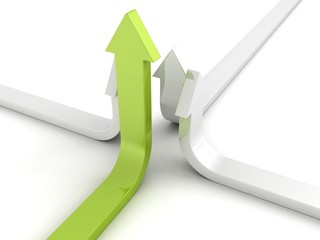 team group of arrows growing up with green leader