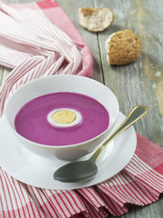 Cold  red beet soup