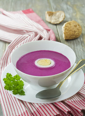 Cold  red beet soup