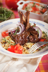 Roasted lamb chops