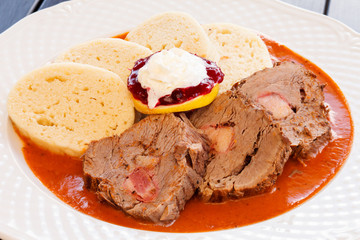 meat with sauce