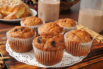 Golden bran muffins