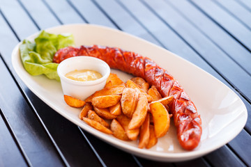 sausage and potatoes