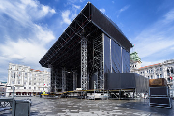 stage on city square