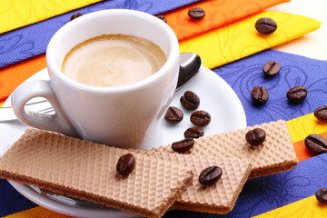 Wafer e caffè espresso