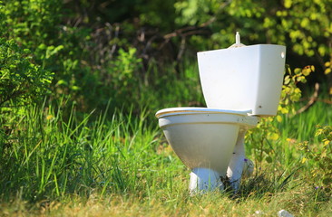 rubbish on the nature polluting environment