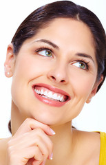 Obraz premium Beautiful young woman face.