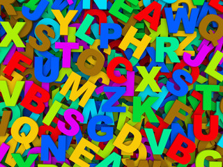 Fototapeta na wymiar letters of the English alphabet.
