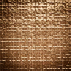 Close up of Brown mosaic tiles for background