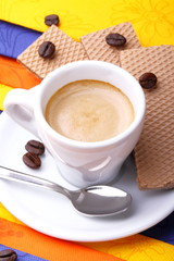 Espresso cialde e chicchi di caffè