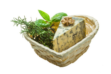 Dor blue cheese with herbs, nuts and honey