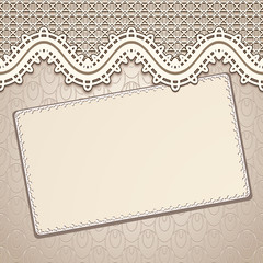 Old lace background, vintage invitation design