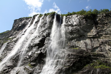 The seven sisters waterfall, Geiranger Fjord, Hellesylt Norway