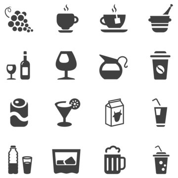 beverage icons in black