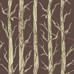Printed kitchen splashbacks Birds in the wood Texture with tress