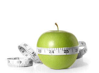 Green apples measured the meter