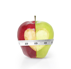 Green apples measured the meter