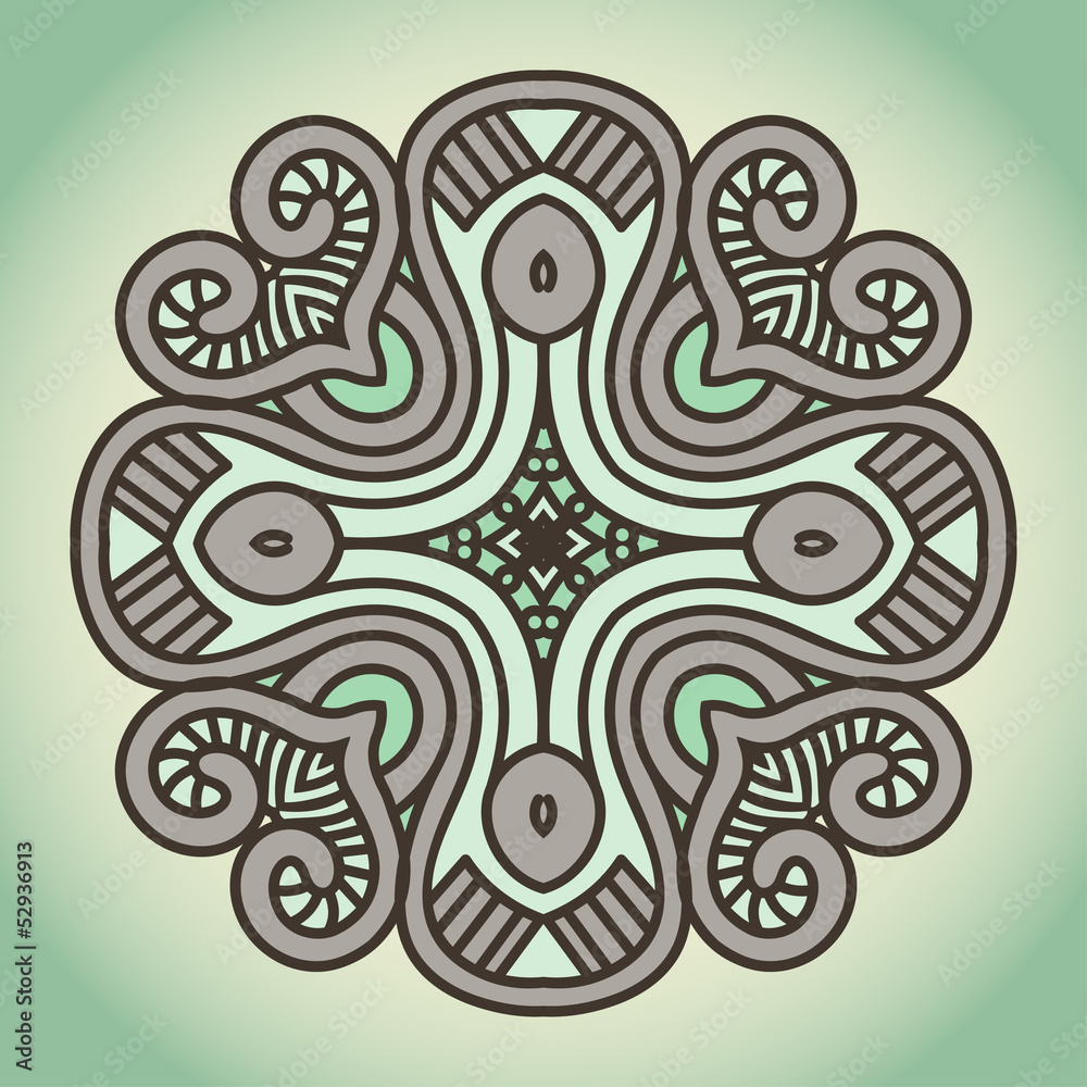 Aufkleber vector round decorative design element