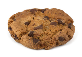Chocolate pastry cookies isolated on white background
