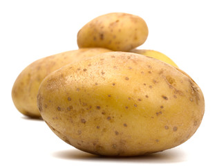 Potatoes isolated on white background