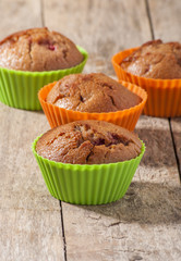 homemade strawberry and orange muffins