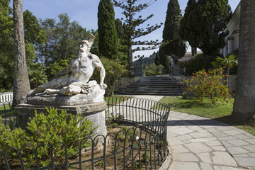 Achilleion Statue, Garten des Achilleions auf Korfu
