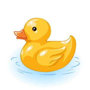 vector yellow duck for bath