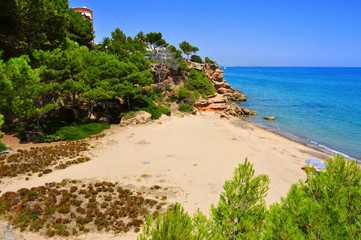 Cala dels Vienesos beach, in Miami Platja, Spain