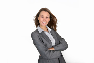 Businesswoman with arms crossed