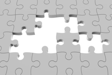 Obraz premium Grey puzzle pieces