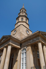 Looking up at Old Church from Ground