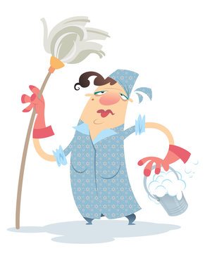 recommend clip art: Cleaning woman