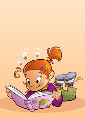 Girl reading a book