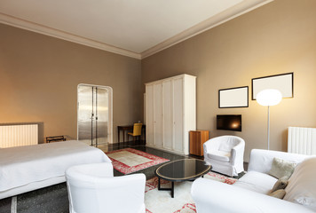 beautiful hotel room in a historic building, double room