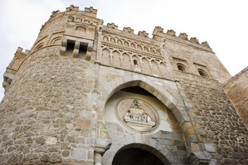 Puerta del Sol, a city gate of Toledo, Spain