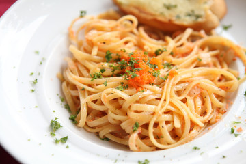 Japanese pasta Mentaiko spaghetti