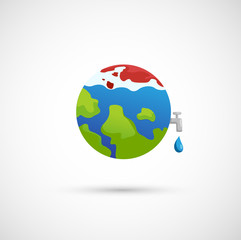 illustration of isolated global warming icon vector
