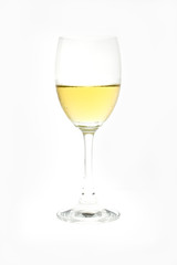 Whitewine glass isolated on white