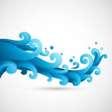 illustration of isolated water splash vector