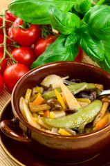 Steamed vegetables.