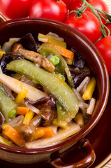 Steamed vegetables.