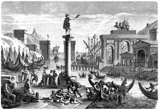Scene Ancient Rome : Harbour - Port - Hafen