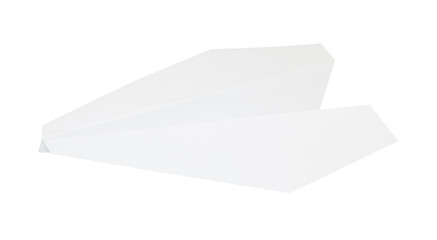 paper plane isolated on white with clipping path