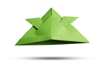 Origami, Samuraihelm, Grün