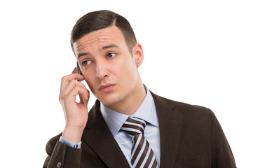 Business man using cellphone