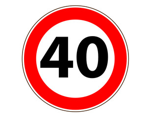40 Verkehrszeichen