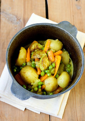 Vegetables in pot