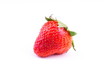 Fresh strawberry isolated on white background.