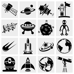 Space vector icon set