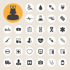 Medical icons set,Illustration